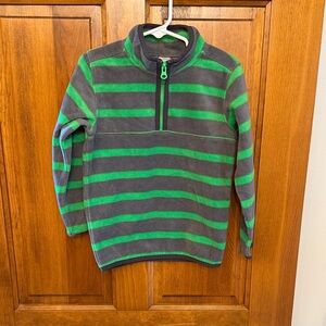 Carters Green and Gray Striped Fleece
